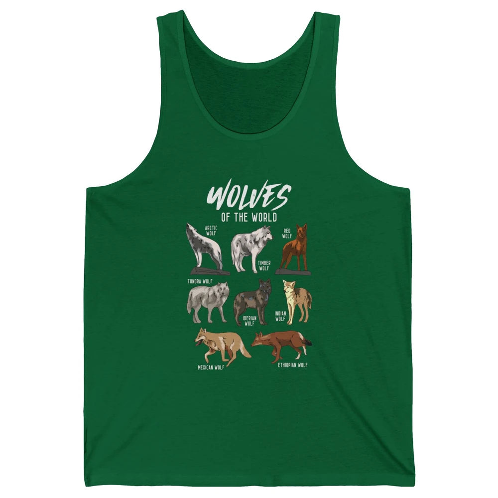 Wolves Of The World Wild Animal Moon Hunter Wolf Hunting Unisex Jersey Tank