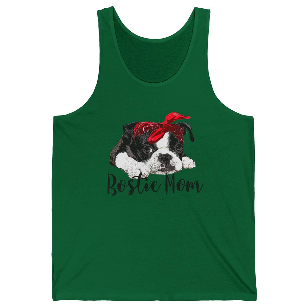 Bostie Mom Bandana Dog Mom Boston Terrier Dog Lovers Gift Unisex Jersey Tank