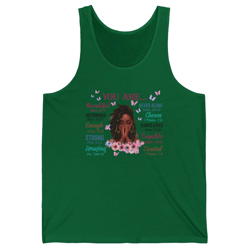 Black Girl God Says I Am Afro Woman Christian Religious Gift Unisex Jersey Tank