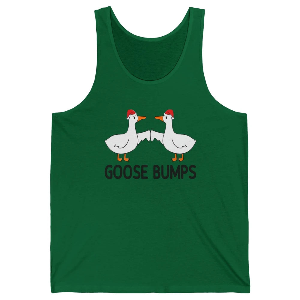 Funny Silly Goose Christmas Santa Goosebumps Winter Holiday Unisex Jersey Tank