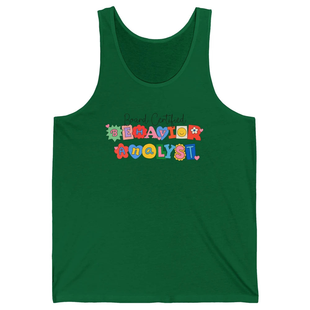 Board Certified Behavior Analyst BCBA Symbols ABA Therapist Unisex Jersey Tank