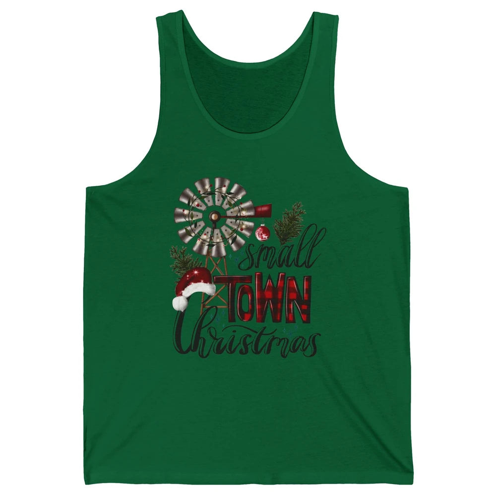 Retro Small Town Christmas Western Hometown Christmas Unisex Jersey Tank