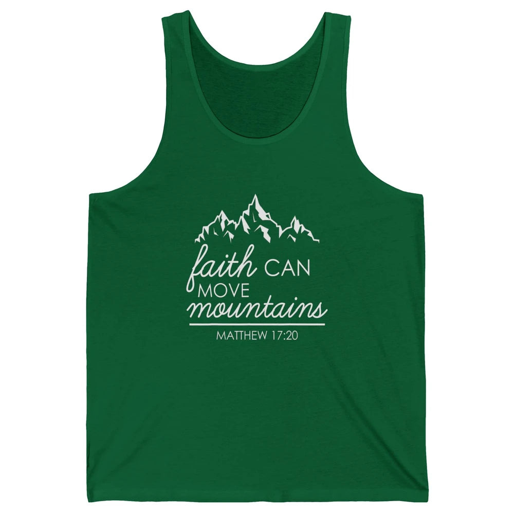 Bible Verse Jesus Christian Religion Mountains God Faith Unisex Jersey Tank