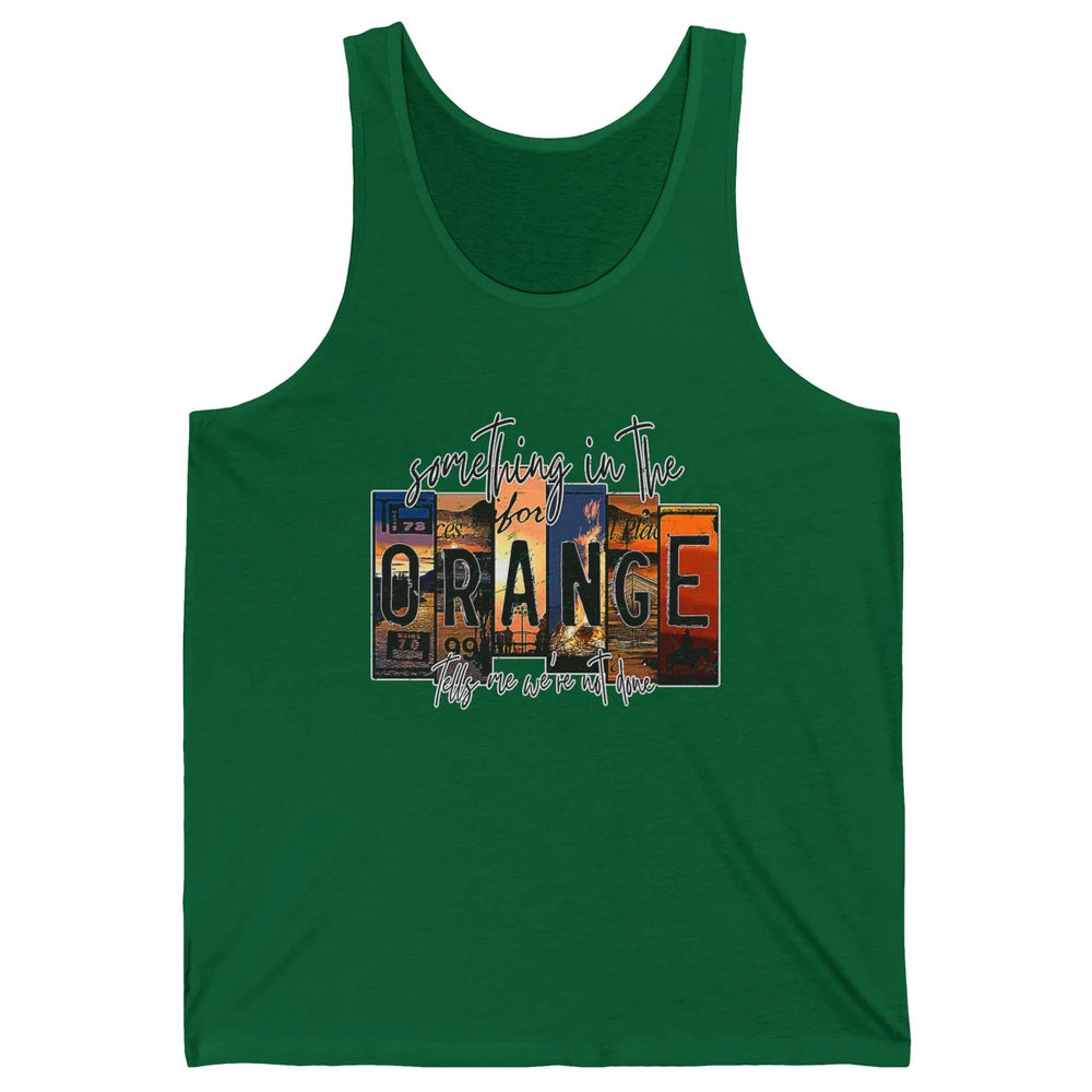 Retro Something In The Orange Vintage Western Country Rodeo Unisex Jersey Tank