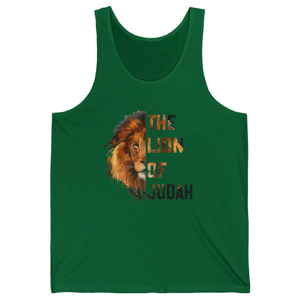 Yeshua Lion Of Judah Bible Verse Christian Faith Religious Unisex Jersey Tank