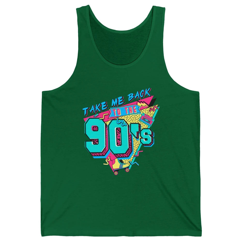 Vintage Take Me Back To The 90s Cassette Retro Rainbow Child Unisex Jersey Tank