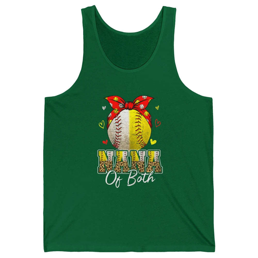 Women Baseball Softball Nana Of Both Mothers Day Sports Game Unisex Jersey Tank