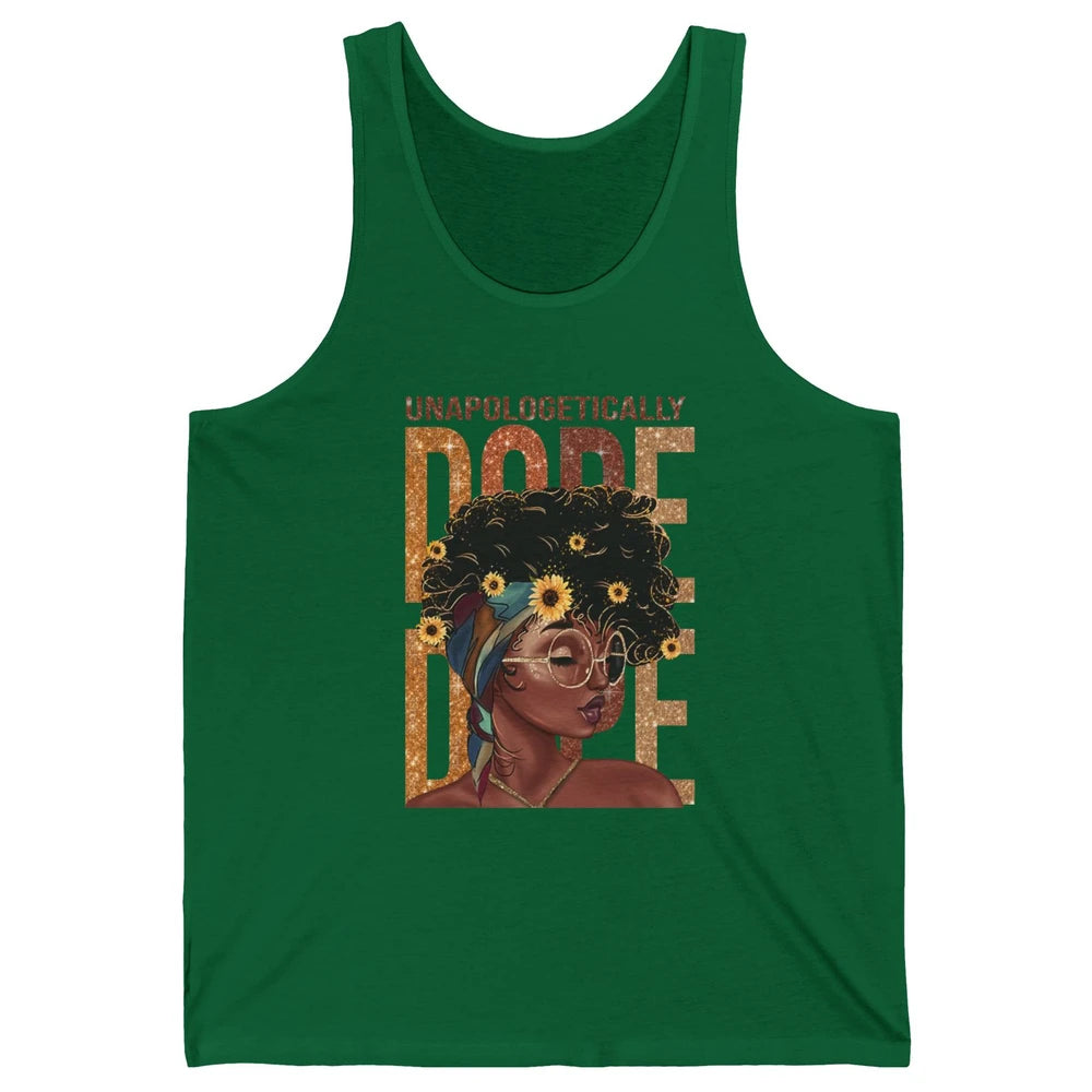 Unapologetically Dope Black Girl Black Pride Afro American Unisex Jersey Tank