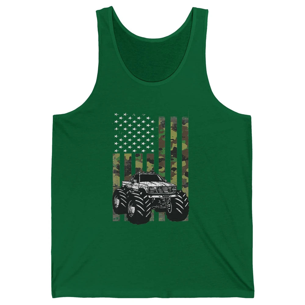 Truck Camo Flag Mud Ride Retro UTV SXS Racer Four Wheeler Unisex Jersey Tank