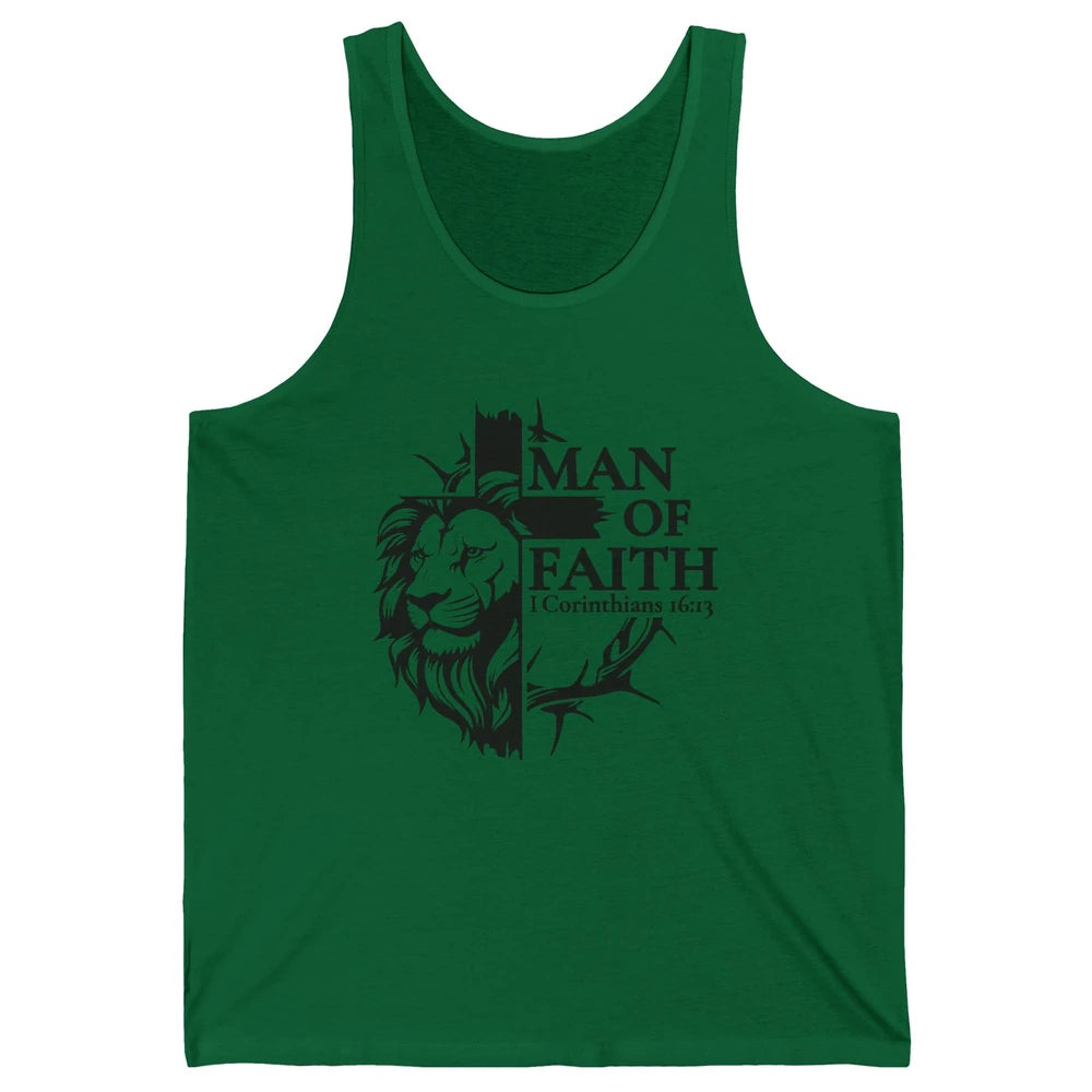 Yeshua Lion Of Judah Man Of Faith Bible Christian Religious Unisex Jersey Tank