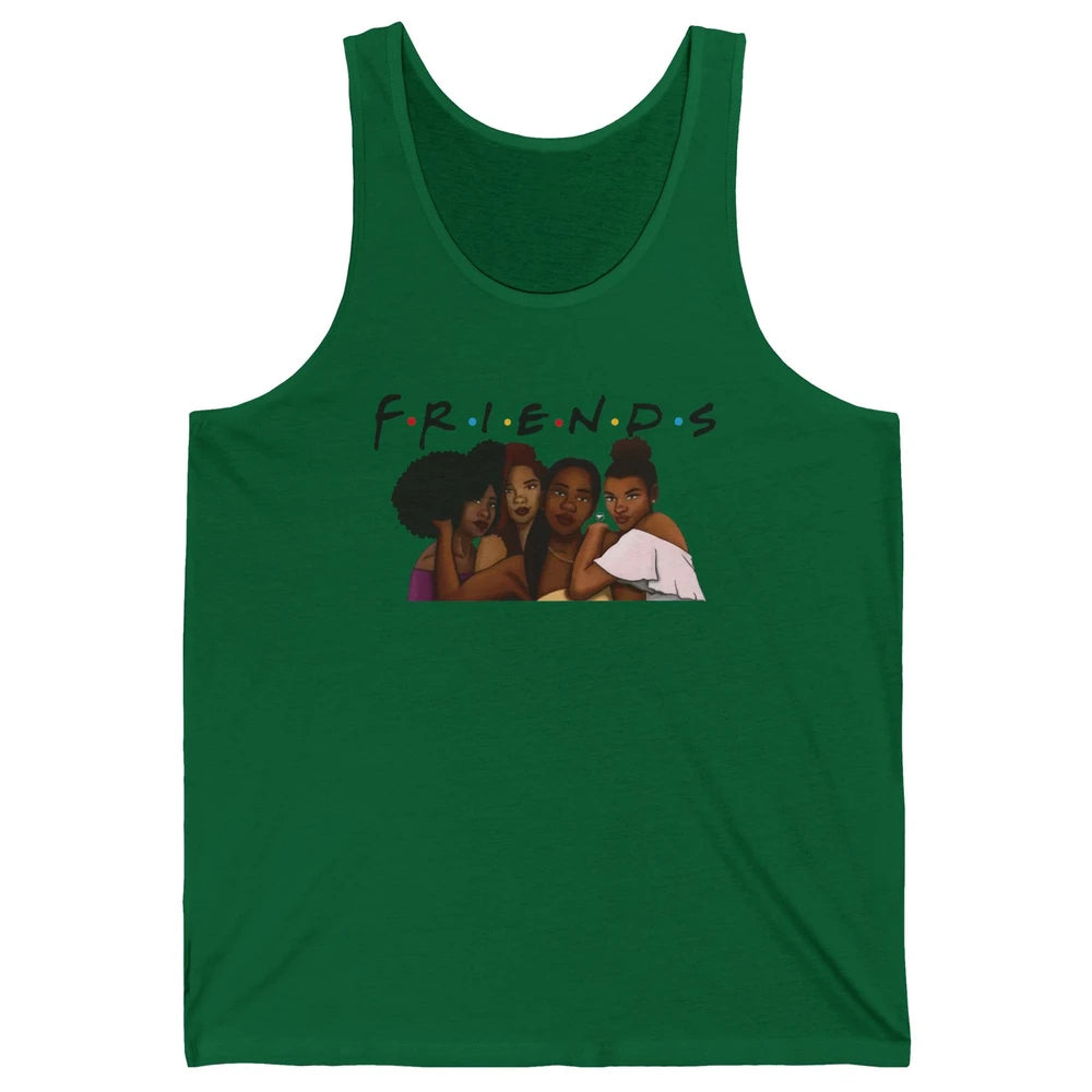 Afro Girls Friends Black Women Melanin Sisters Gift Unisex Jersey Tank