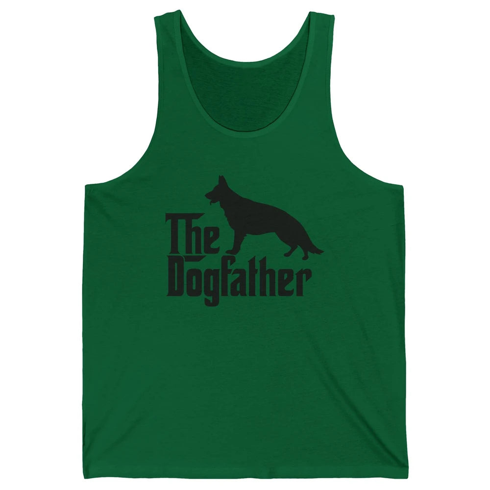 The Dogfather German Shepherd Funny Dog Dad Father Day Unisex Jersey Tank