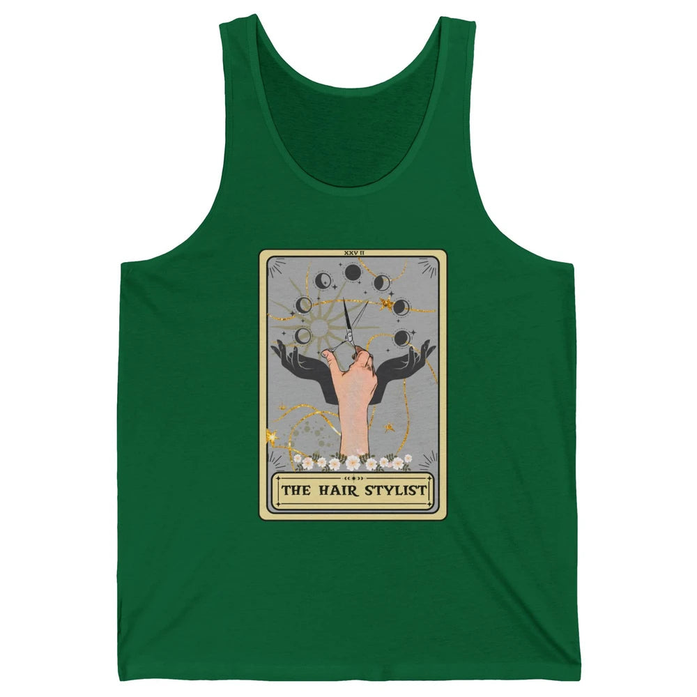 The Hairstylist Tarot Card Barber Beautician Cosmetology Unisex Jersey Tank