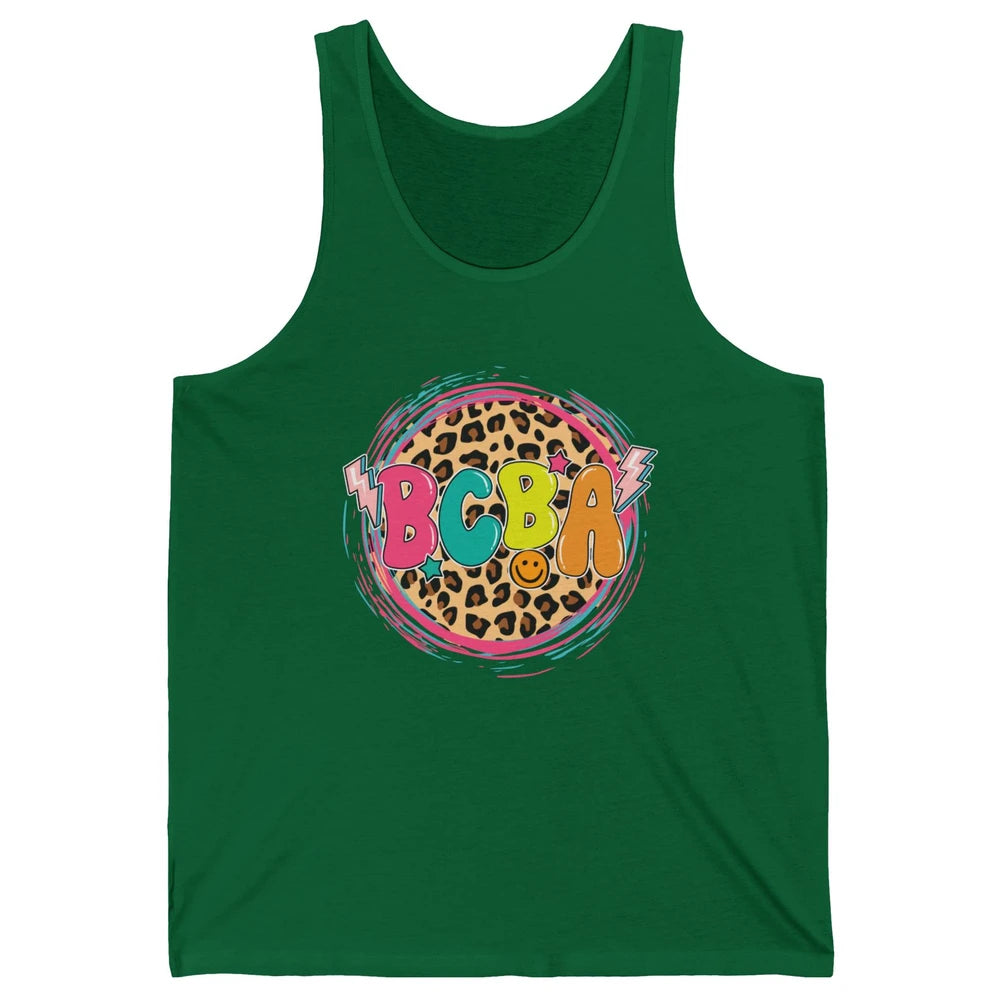 Board Certified Behavior Analyst BCBA Leopard ABA Therapist Unisex Jersey Tank