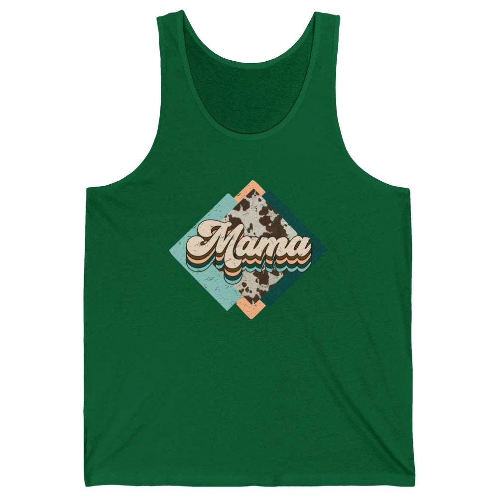 Western Country Boho Mama Cowhide Turquoise Western Mama Unisex Jersey Tank