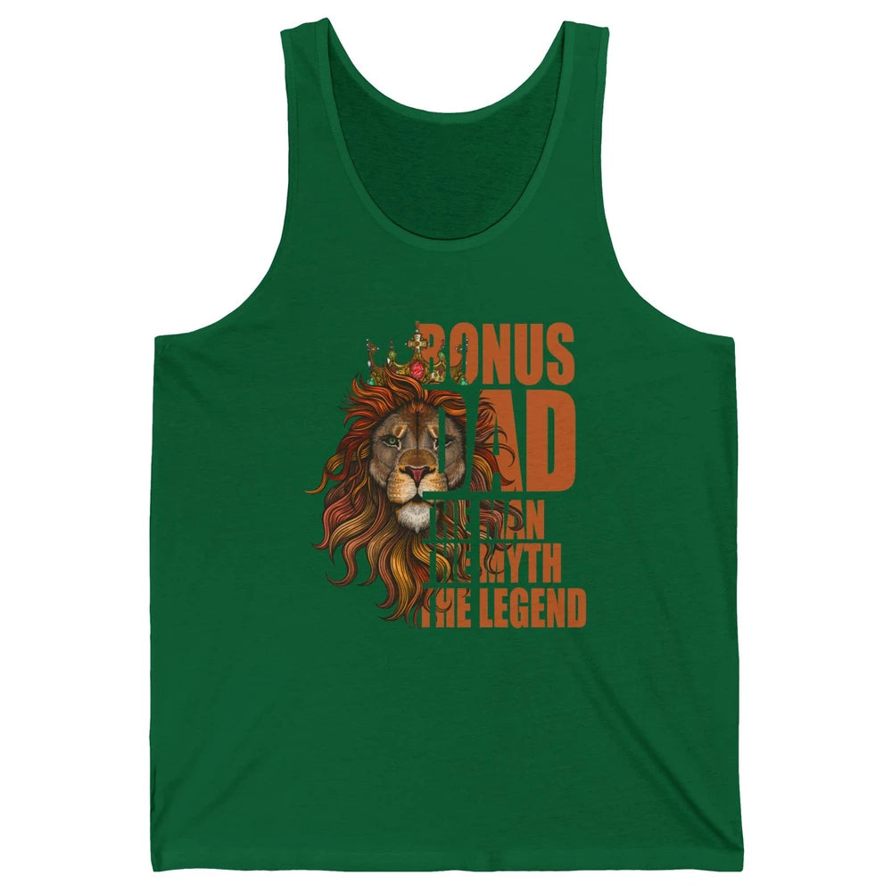 Vintage Lion Bonus Dad The Man The Myth The Legend Dad Gift Unisex Jersey Tank