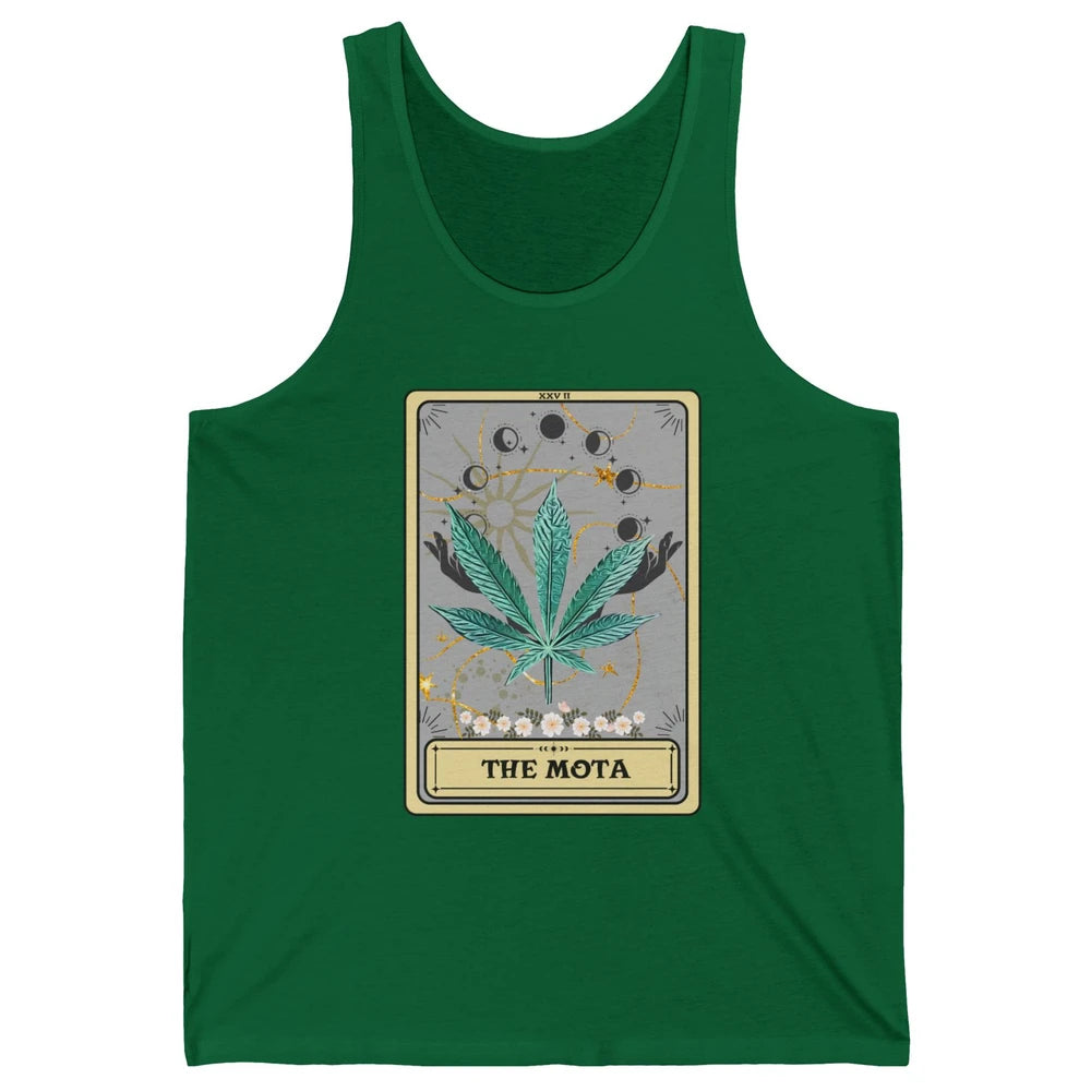 Vintage Weed The Mota Tarot Card Weed Cannabis Marijuana Unisex Jersey Tank