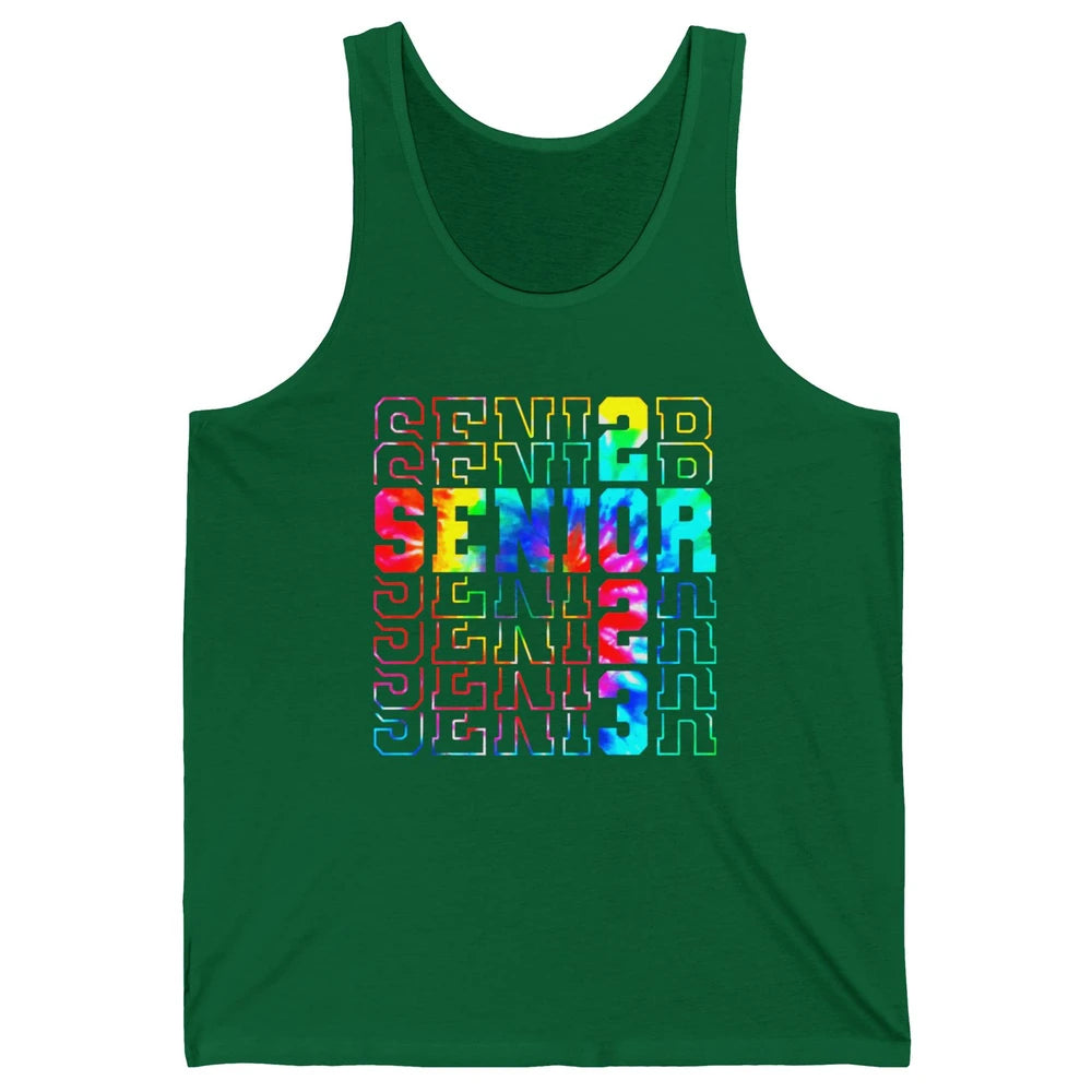 Tie Dye Senior 2023 Class Of 2023 Graduate Bachelor Gift Unisex Jersey Tank