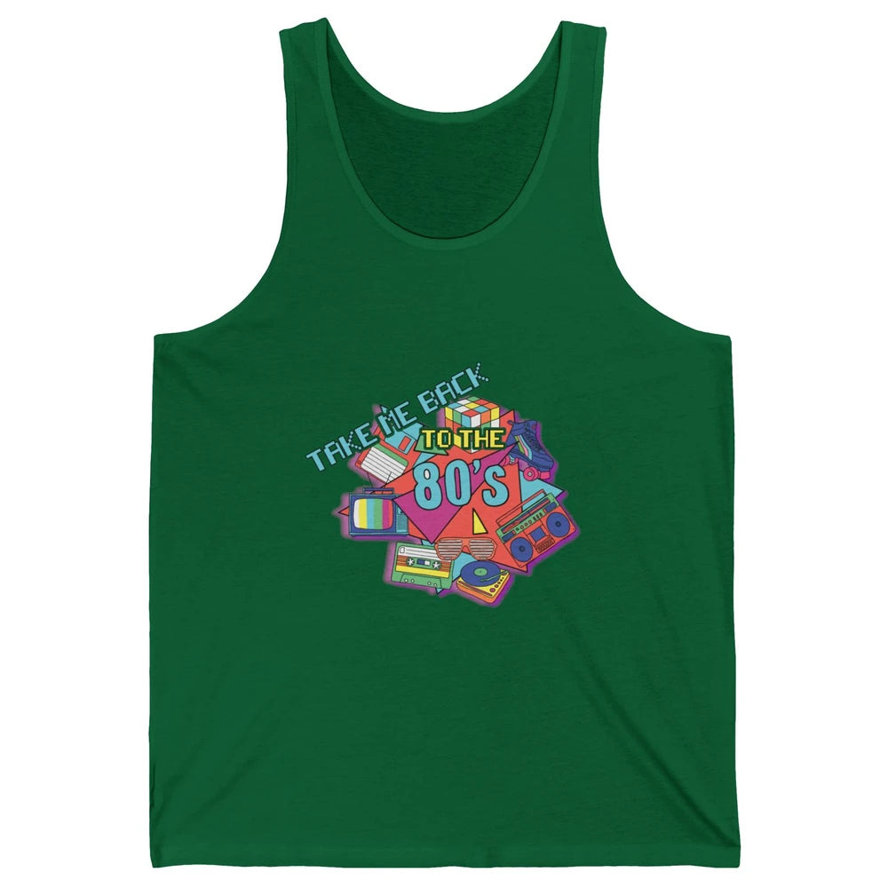 Take Me Back To The 80s Vintage 1980s Born Birthday Party Unisex Jersey Tank