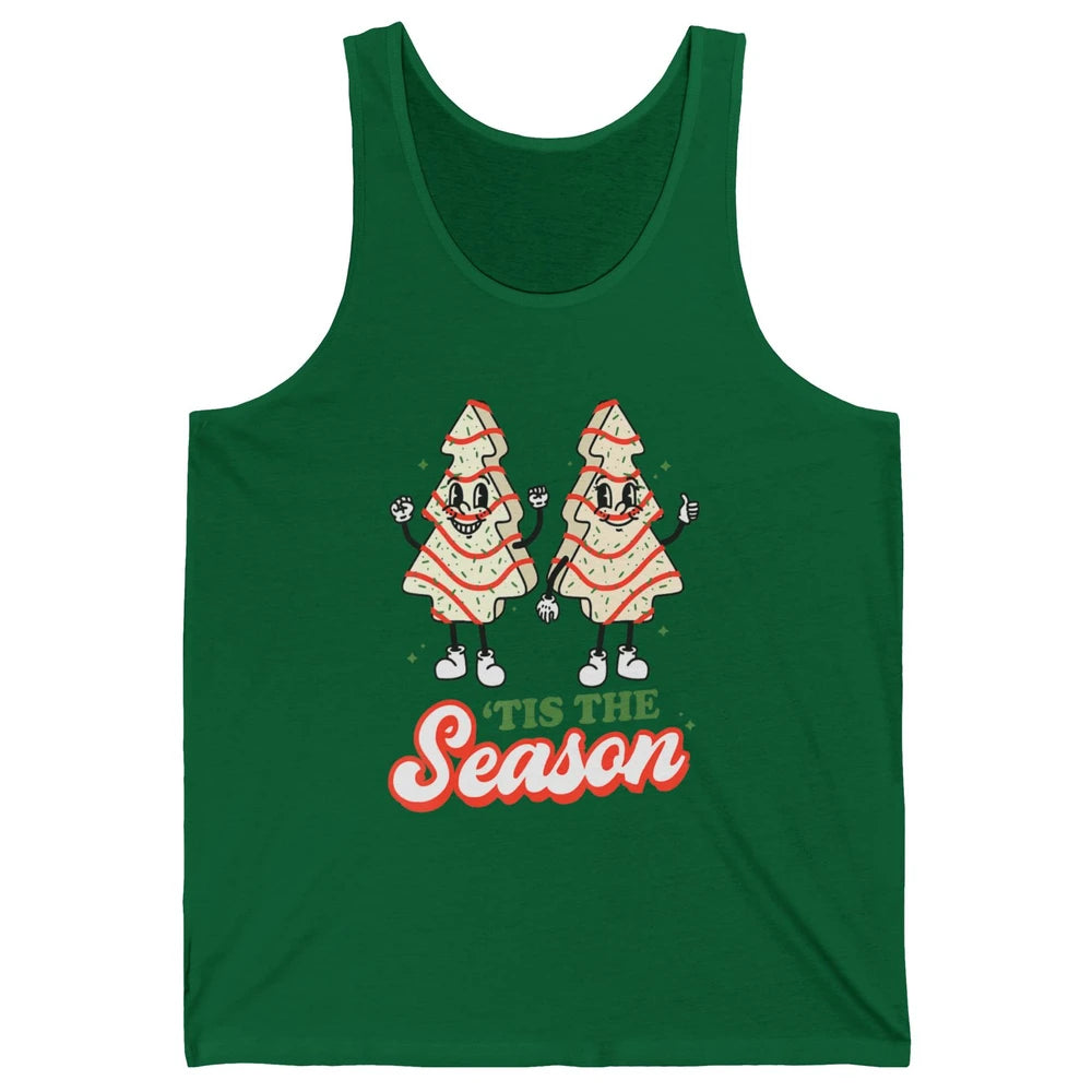 Merry Christmas Little Tis The Season Xmas Tree Cookies Snow Unisex Jersey Tank