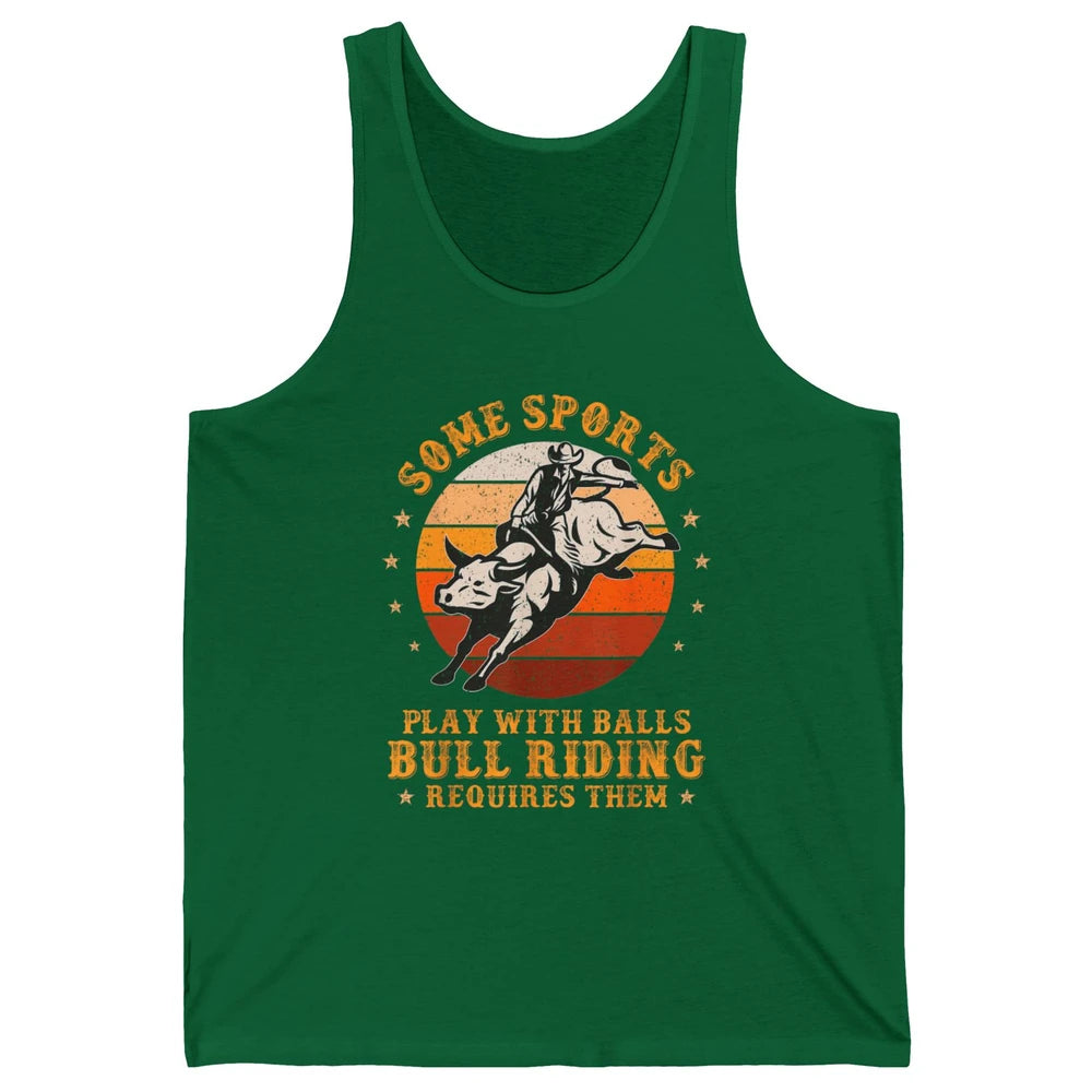 Rodeo Bull Riding Vintage Cowboy Western Country Ranch Bull Rider Howdy Unisex Jersey Tank