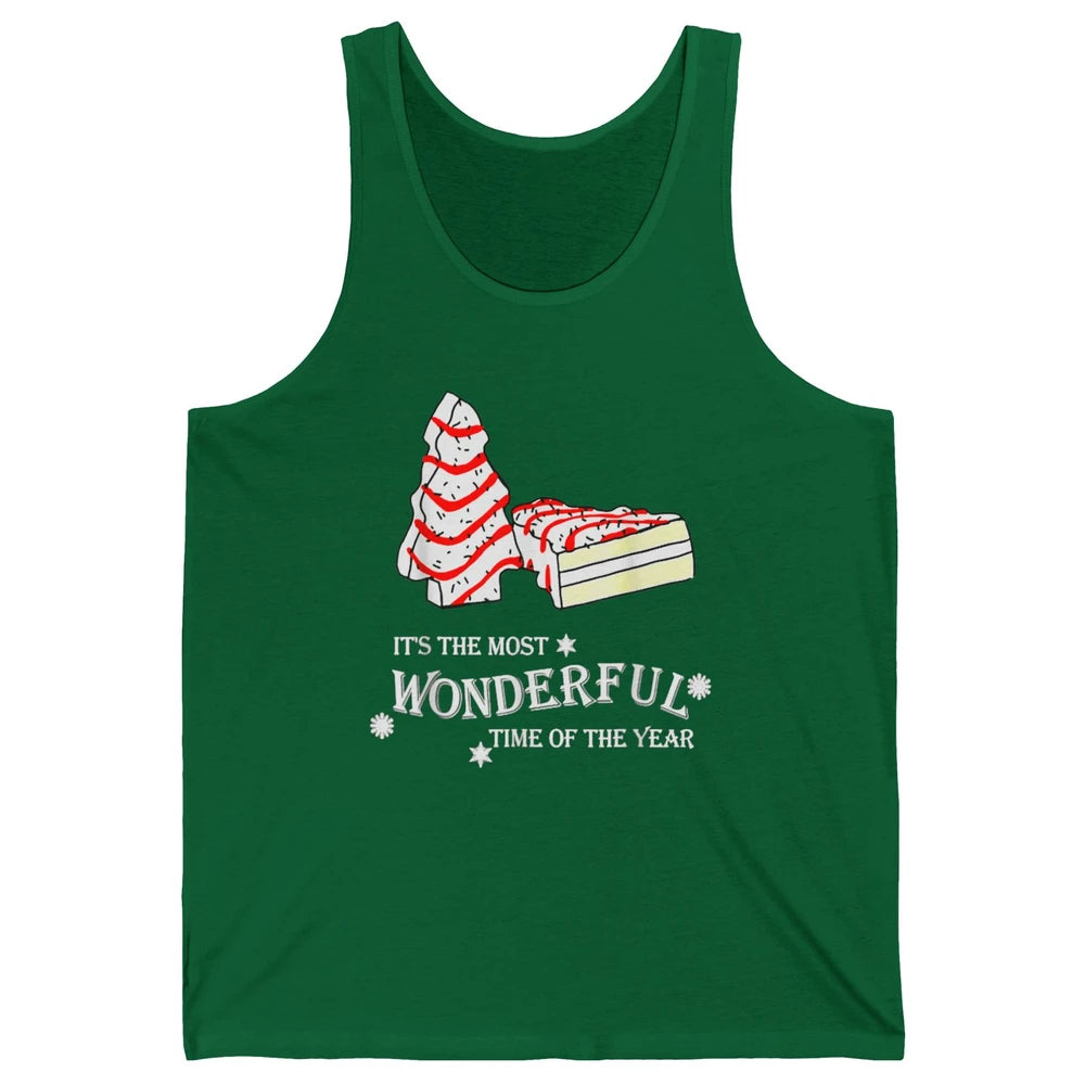 Merry Christmas Its The Most Wonderful Time Xmas Tree Cakes Unisex Jersey Tank