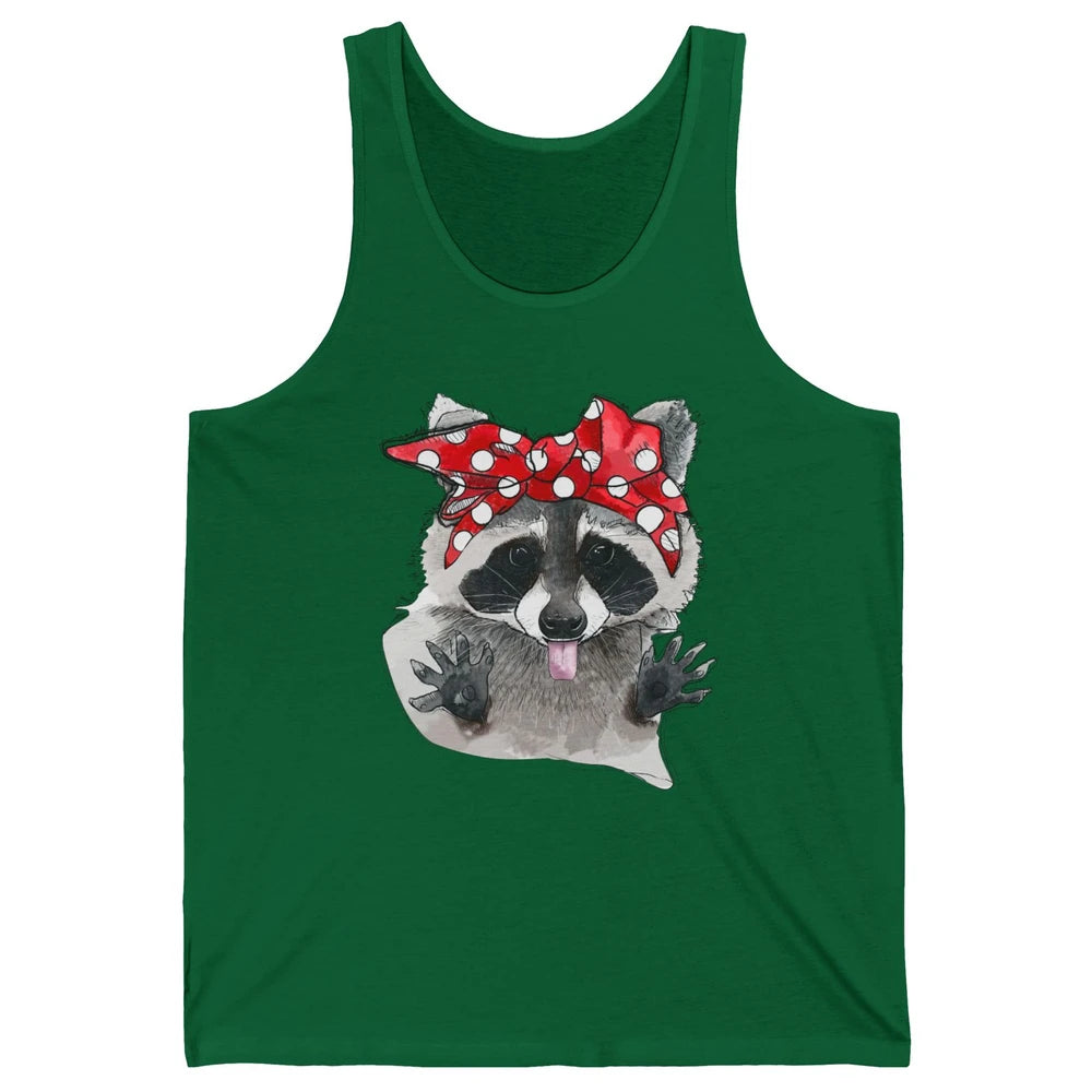 Bandana Racoon Baby Trashed Racoon Panda Lovers Gift Unisex Jersey Tank