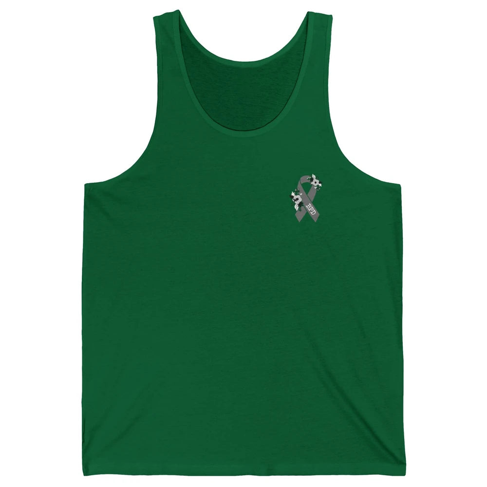 Borderline Personality Disorder Awareness BPD Gray Ribbon Unisex Jersey Tank