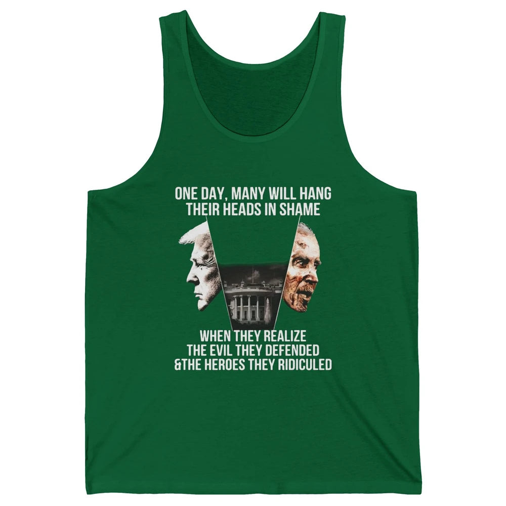 Trump Biden One Day Many Hang Their Head In Shame US Politic Unisex Jersey Tank