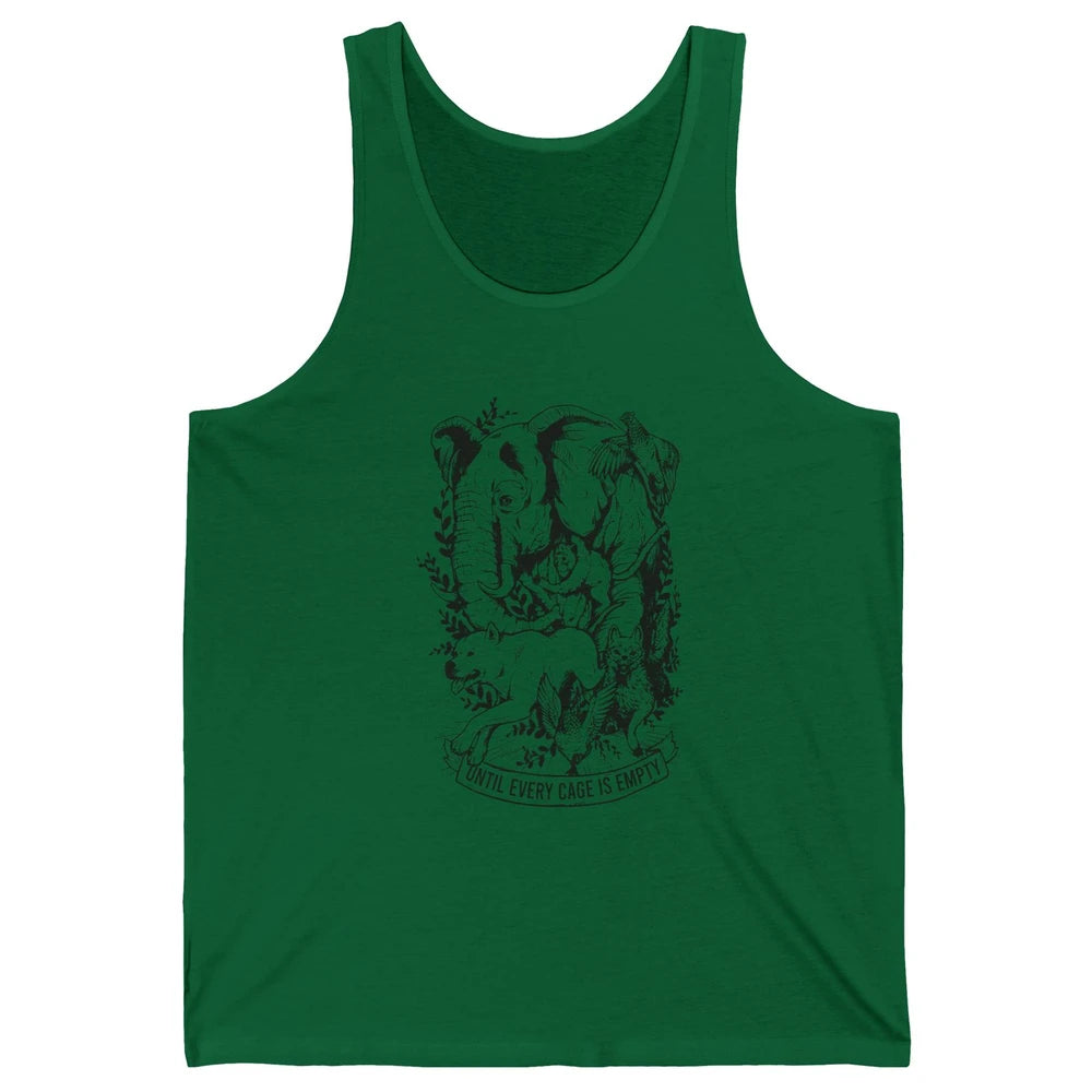 Until Every Cage Empty Farm Animal Rights Vegan Vegetarian Unisex Jersey Tank