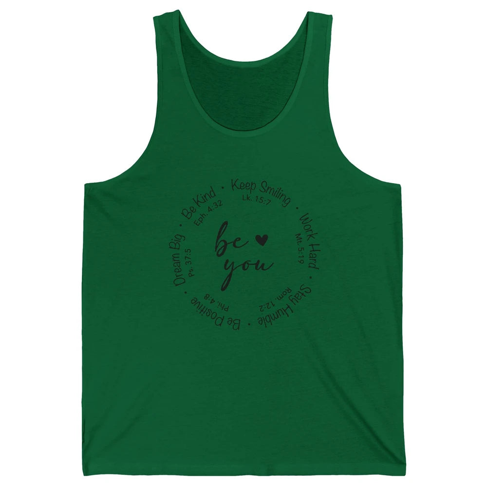 Be You Bible Verse Faith Christian Religious Inspirational Unisex Jersey Tank