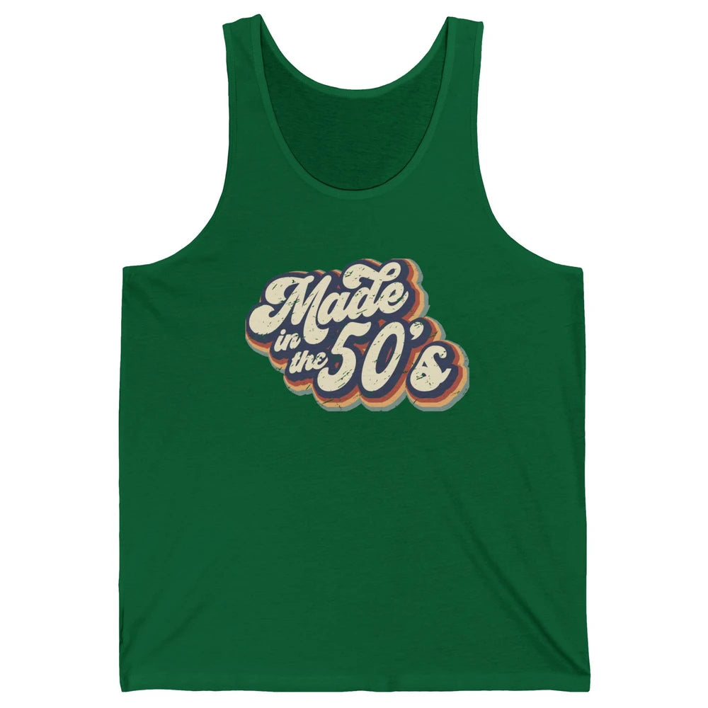 Retro Vintage Made In The 50's 1950s Born Birthday Day Gift Unisex Jersey Tank