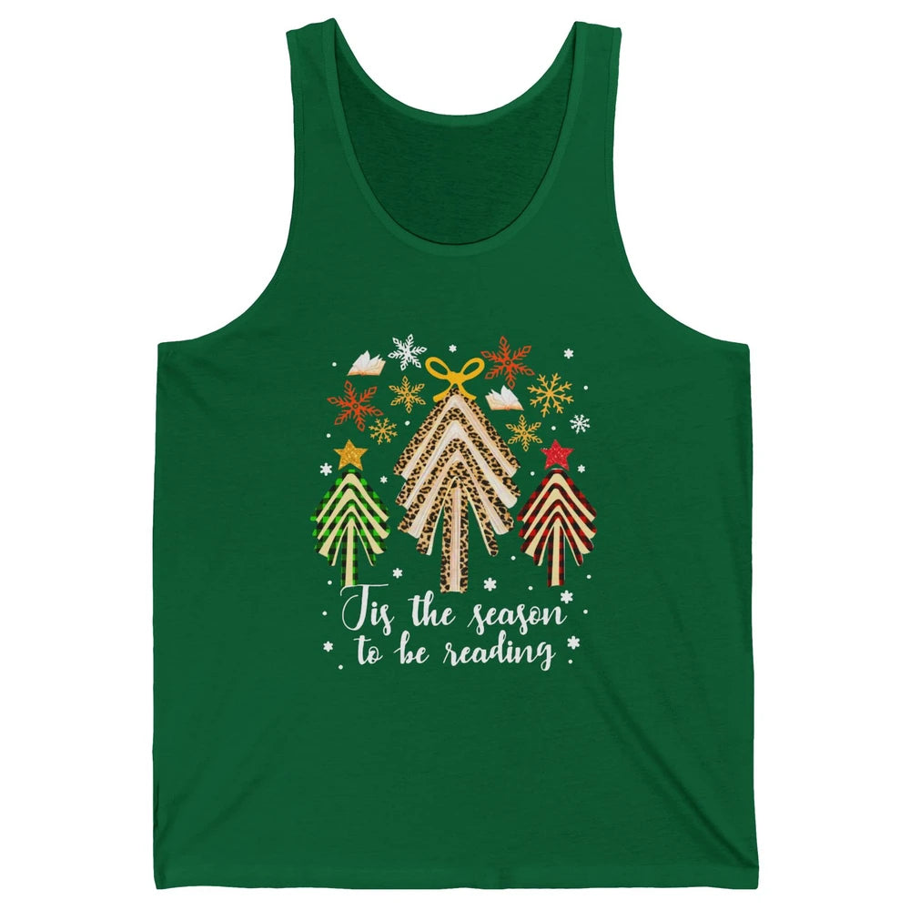 Books Christmas Tree Tis The Season To Be Reading Christmas Unisex Jersey Tank