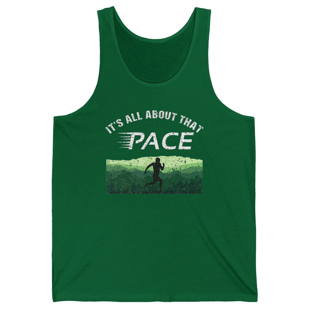 All About That Pace Summit Running Marathon Runner Vintage Unisex Jersey Tank