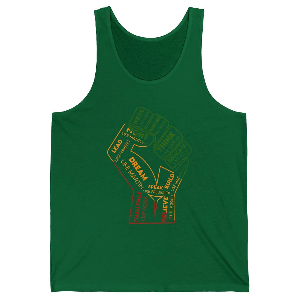 Be Like Famous Black People Black History Juneteenth 1865 Unisex Jersey Tank