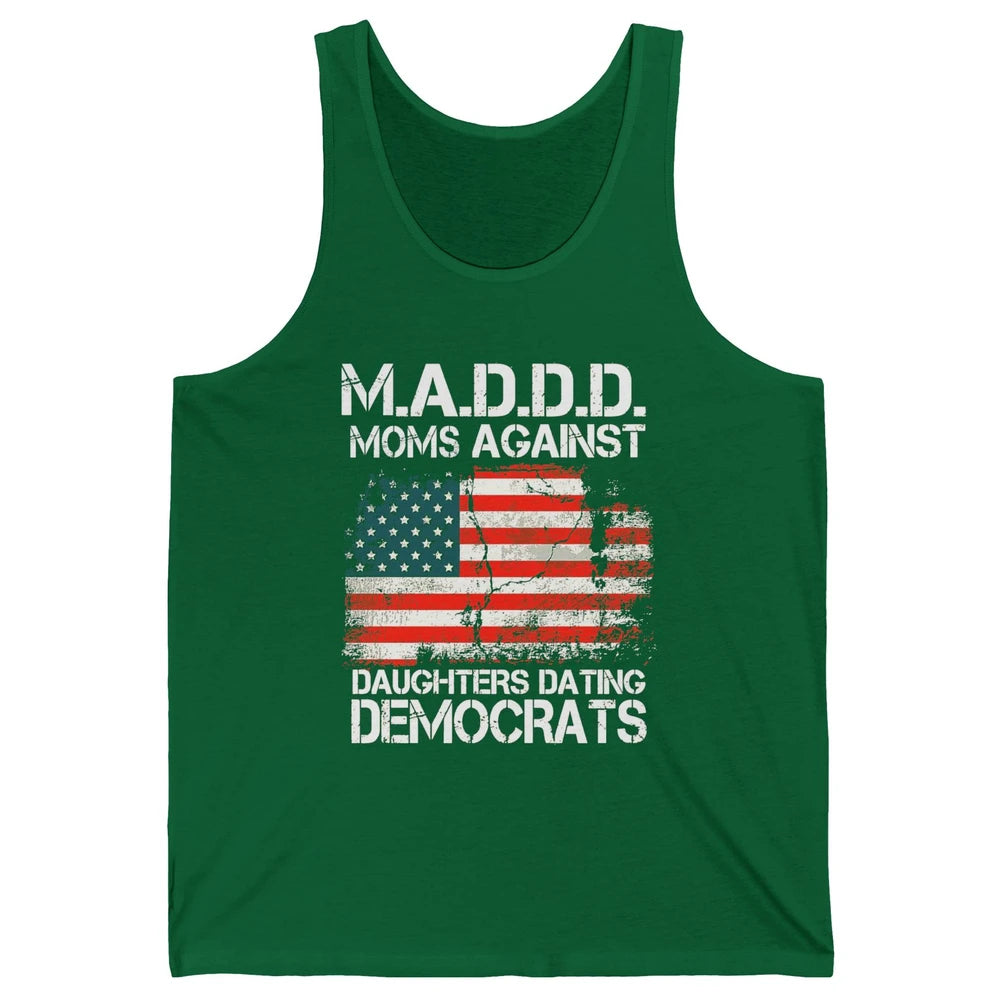 US Flag M.A.D.D.D Moms Against Daughters Dating Democrats Unisex Jersey Tank