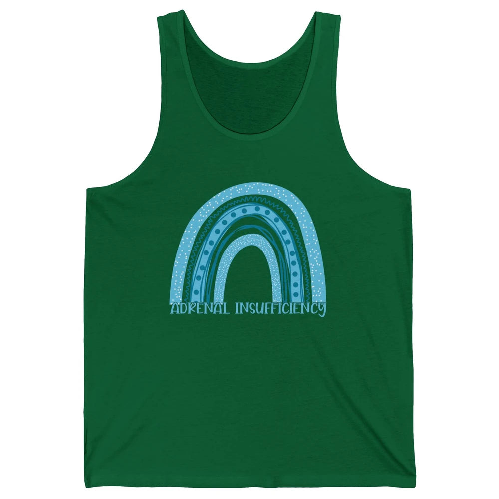 Adrenal Insufficiency Awareness Floral Light Blue Rainbow Unisex Jersey Tank