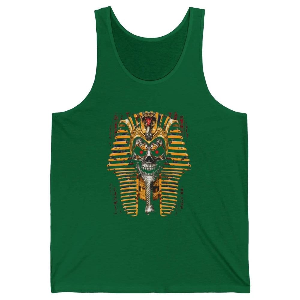 Ancient Egyptian Pyramid Skull King Tut Pharaoh Tutankhamun Unisex Jersey Tank