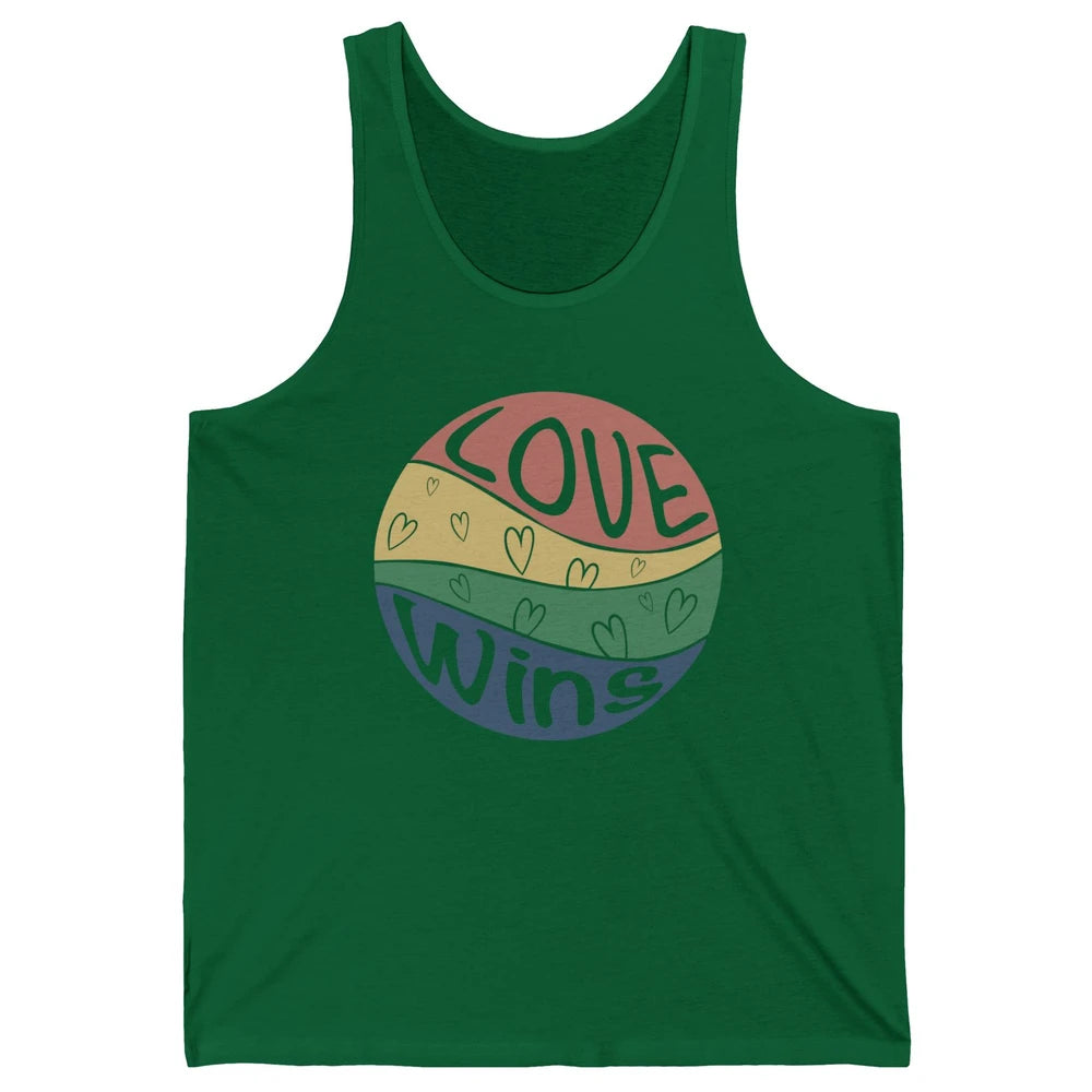 Vintage Love Wins LGBT Gay Pride Month Love Is Love Unisex Jersey Tank