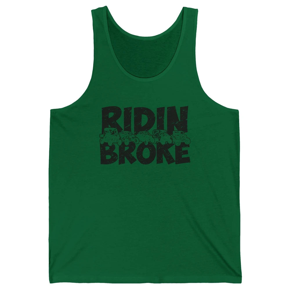 Retro UTV SXS Rider Riding Broke ATV Offroad Riding SXS Life Unisex Jersey Tank