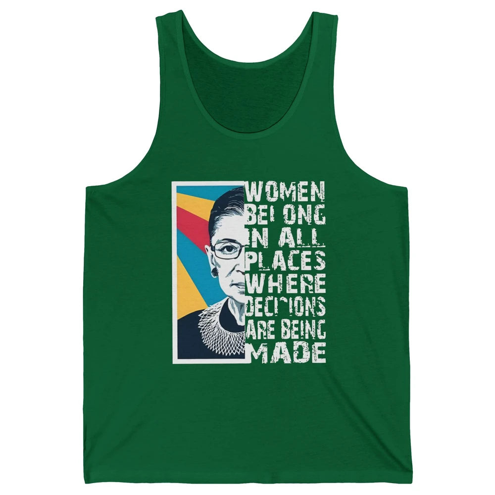 Women Rights Ruth Bader Ginsburg Feminism Support Girl Power Unisex Jersey Tank