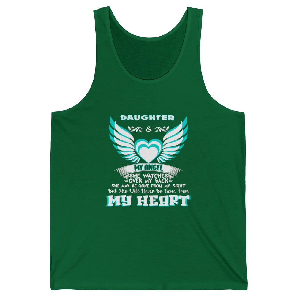 Angel Guardian She Watch Over My Back My Daughter In Heaven Unisex Jersey Tank