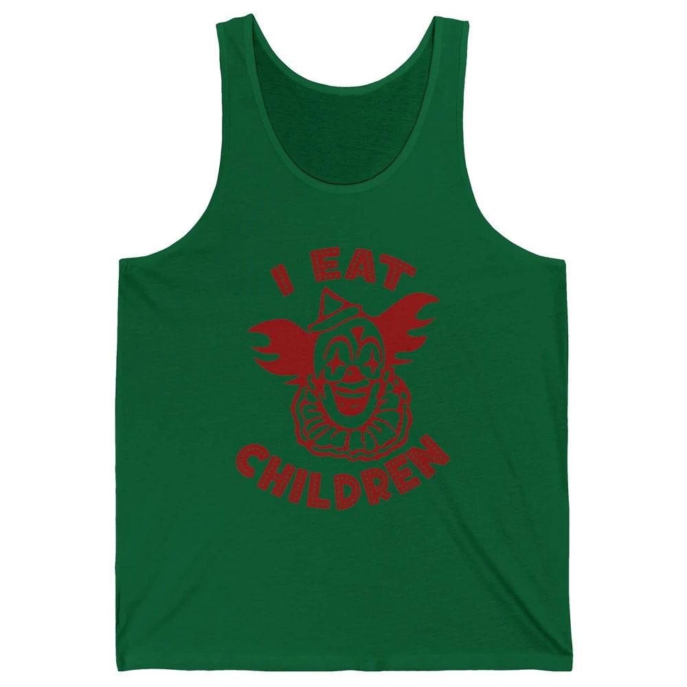 Scary Clown I Eat Children Horror Clown Halloween Costume Unisex Jersey Tank