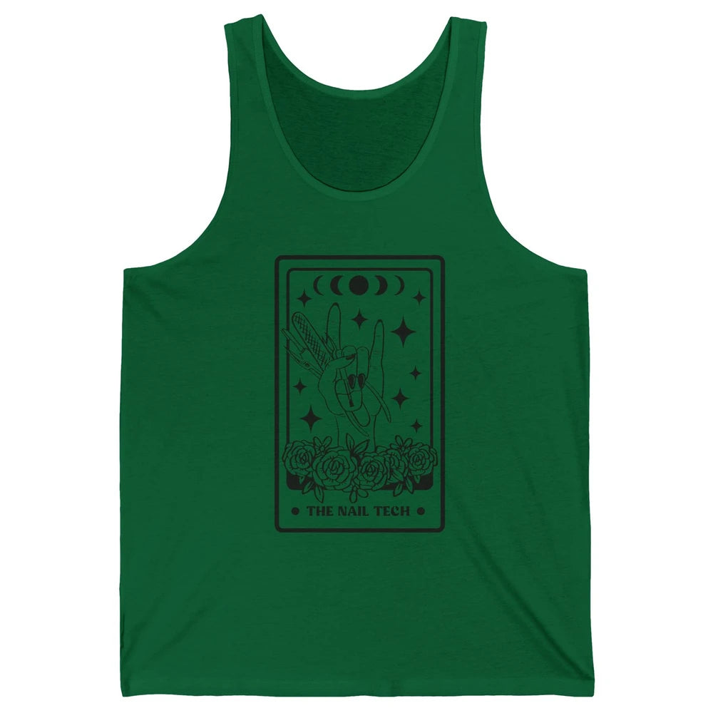 The Nail Tech Tarot Card Beautician Nail Boss Cosmetology Unisex Jersey Tank