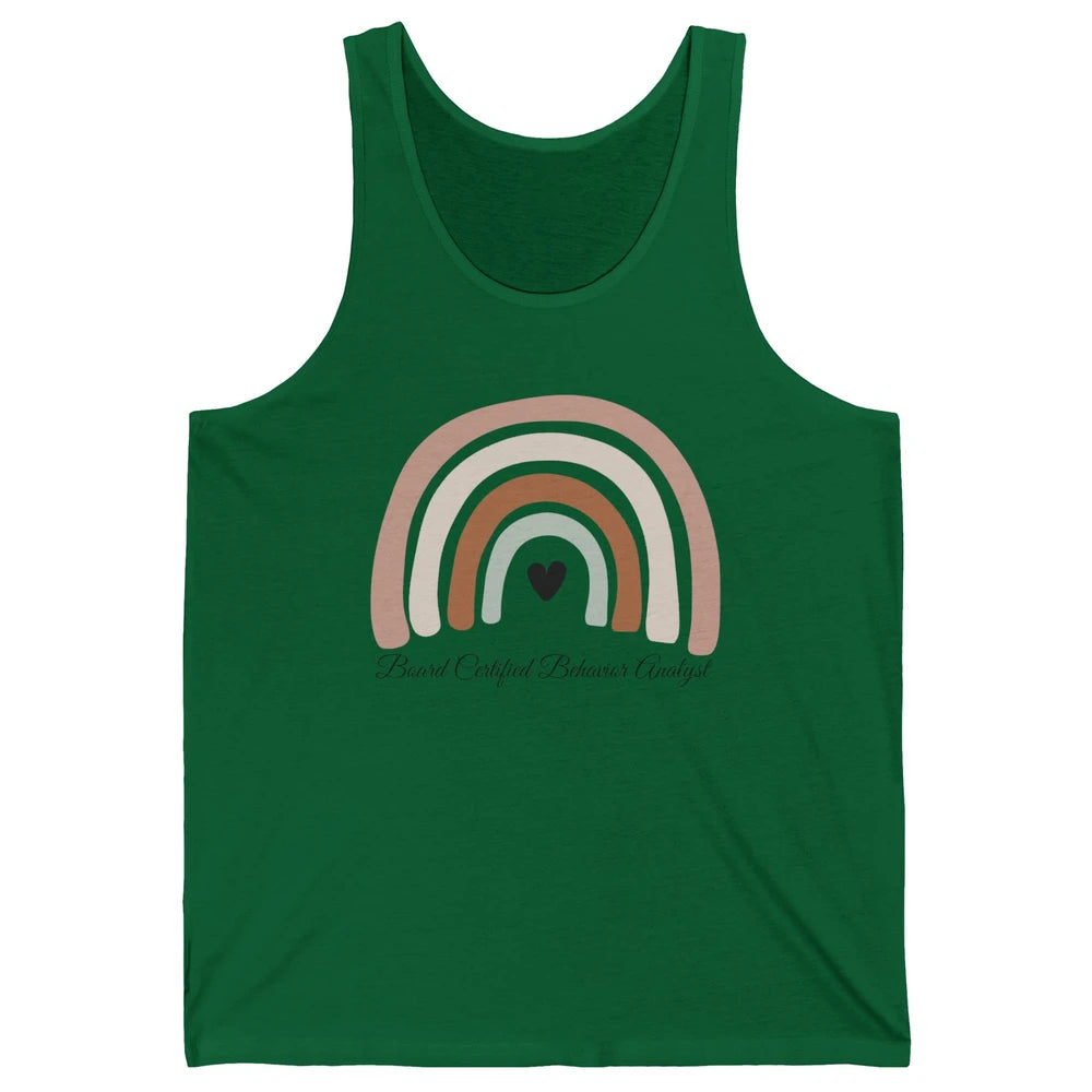 Board Certified Behavior Analyst BCBA Rainbow ABA Therapist Unisex Jersey Tank