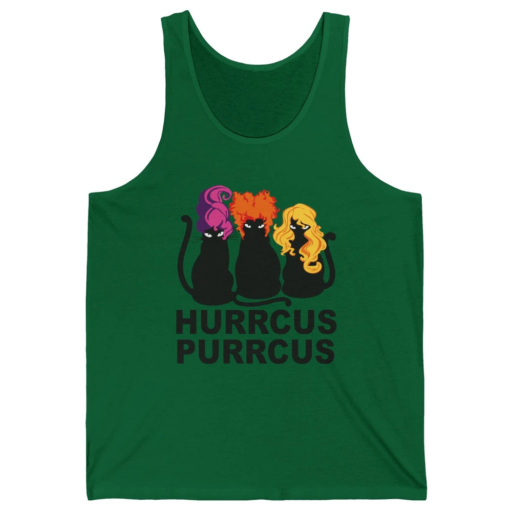 Black Cat Witch Hurrcus Purrcus Halloween Costume Cat Lovers Unisex Jersey Tank