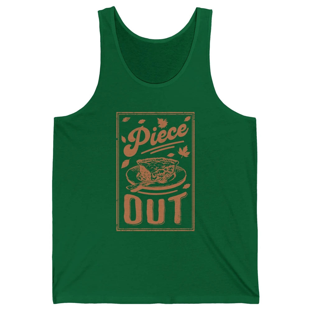 Retro Piece Out Pumpkin Pie Thanksgiving Dinner Fall Food Unisex Jersey Tank