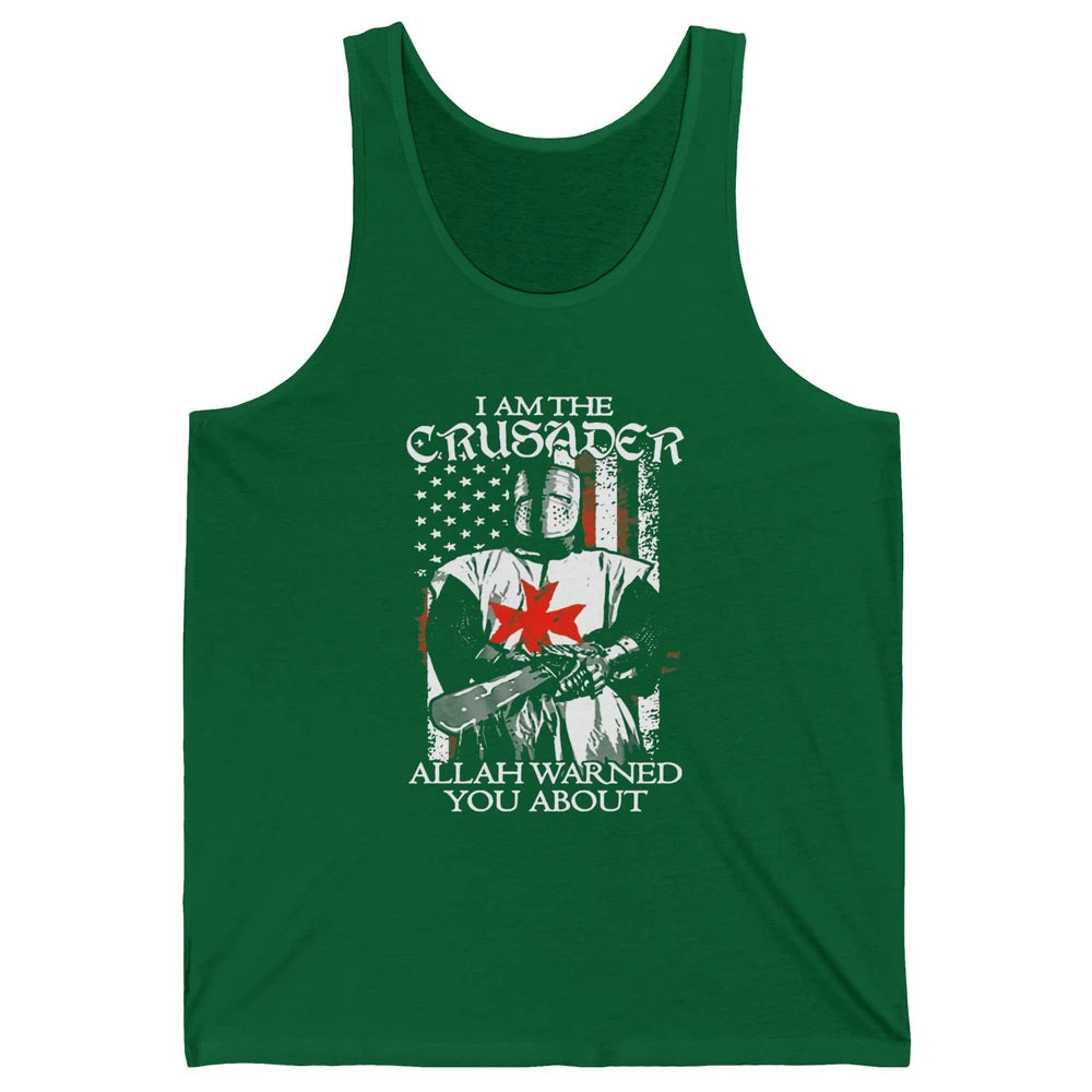 US Flag Knight Templar I'm Crusader Allah Warned You About Unisex Jersey Tank