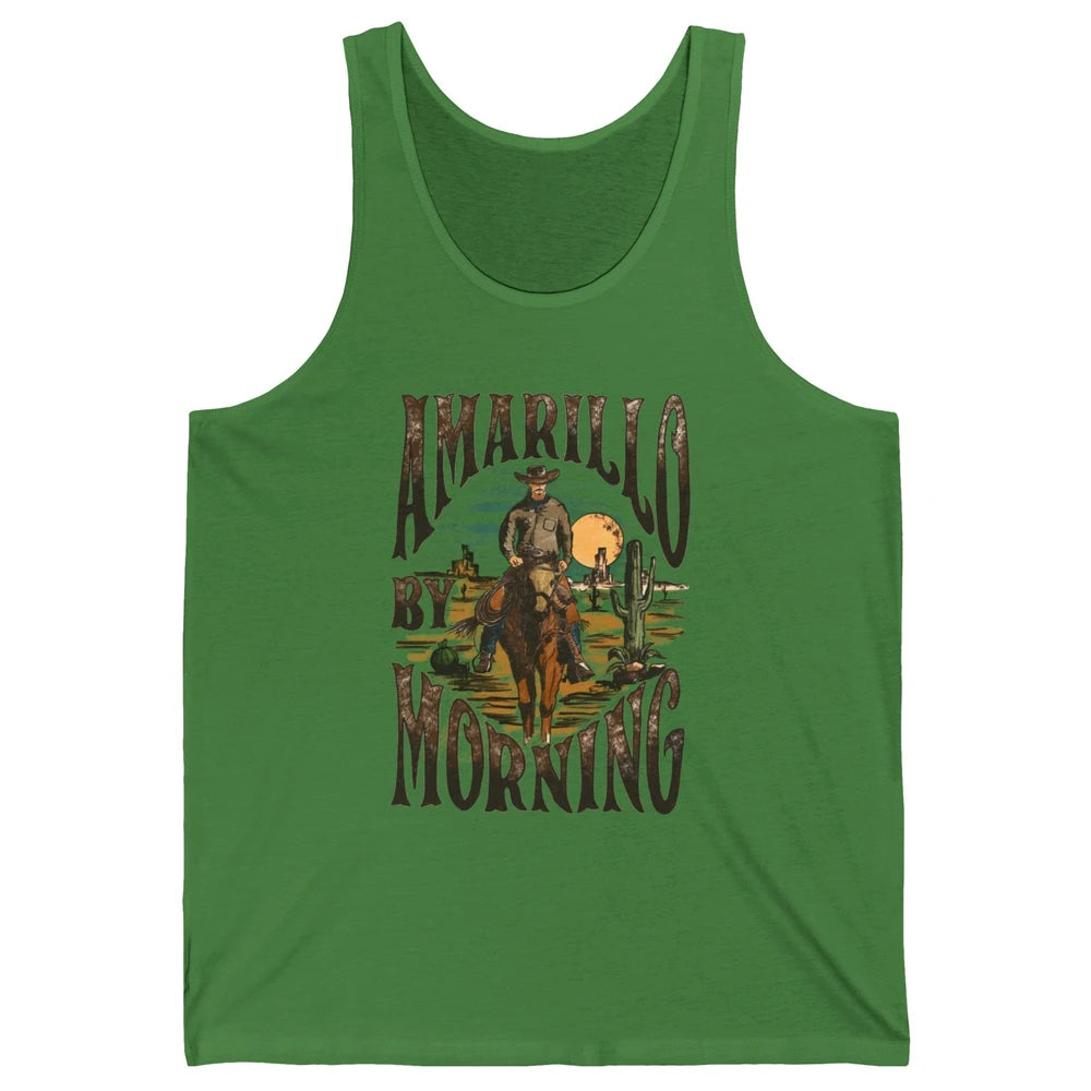 Amarillo By Morning Western Country Music Texas Cowboy Gift Unisex Jersey Tank