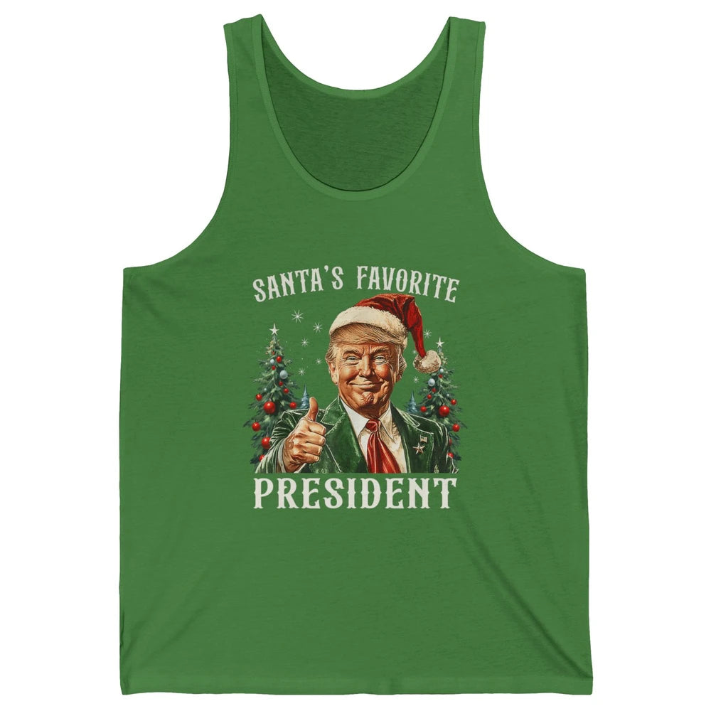 Funny Donald Trump Christmas Santa Favorite President Xmas Unisex Jersey Tank